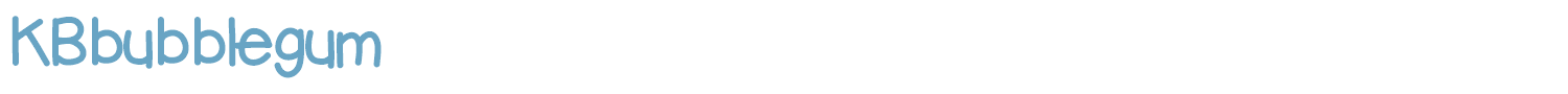sample KBbubblegum font