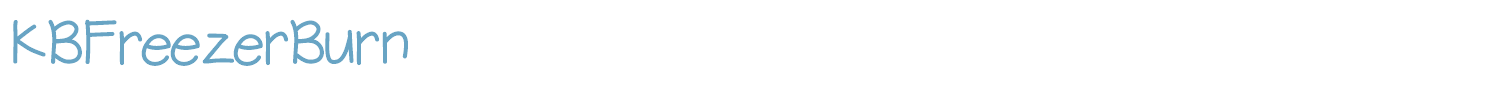 sample KBFreezerBurn font