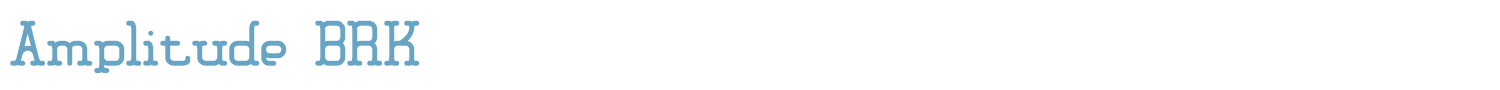 sample Amplitude BRK font