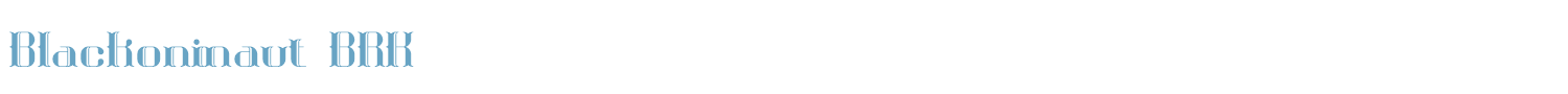 sample Blackoninaut BRK font