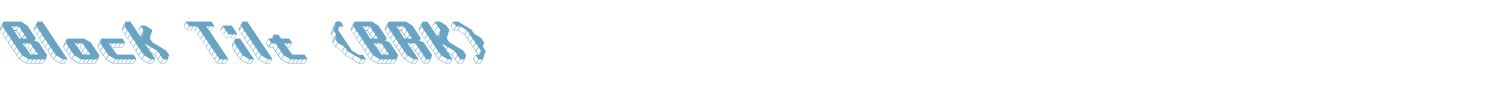 sample Block Tilt (BRK) font