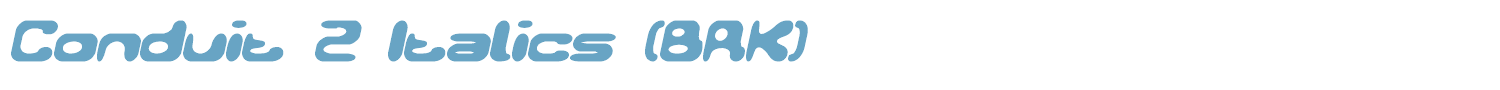 sample Conduit (BRK) font