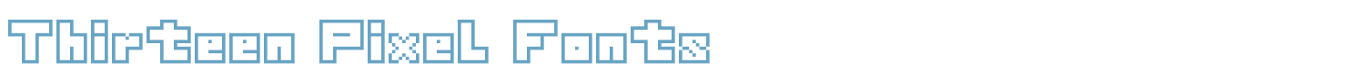 sample Thirteen Pixel Fonts font