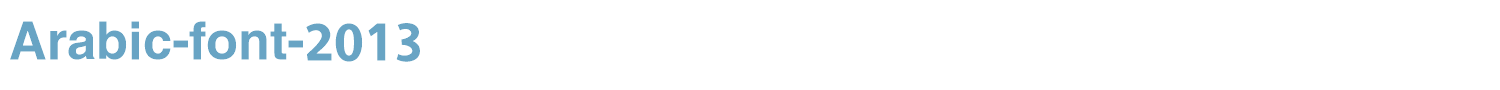 sample Arabic-font-2013 font