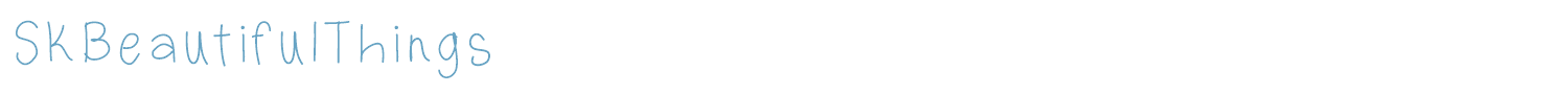 sample SKBeautifulThings font