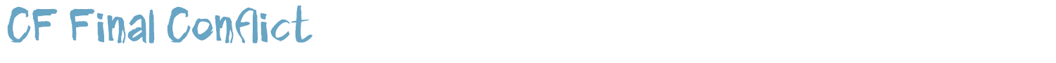 sample CF Final Conflict font