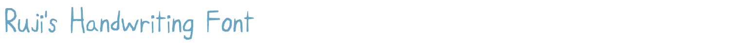 sample Ruji's Handwriting Font font