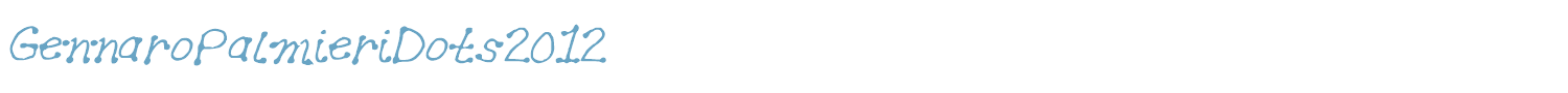 sample GennaroPalmieriDots2012 font