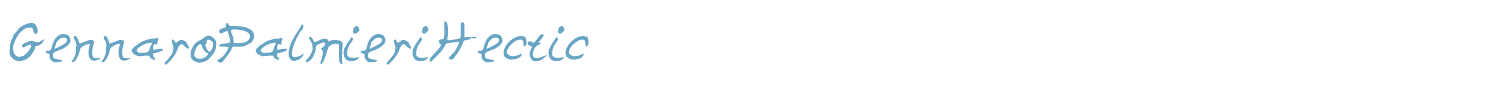 sample GennaroPalmieriHectic font