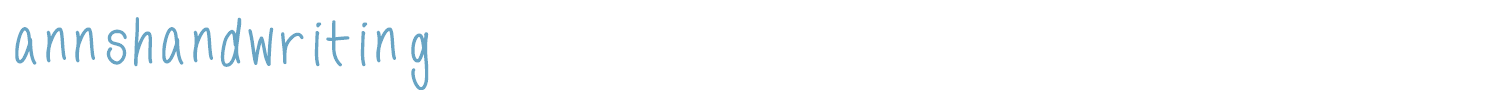 sample annshandwriting font