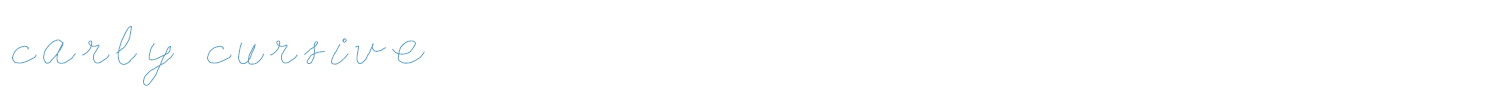 sample carly cursive font