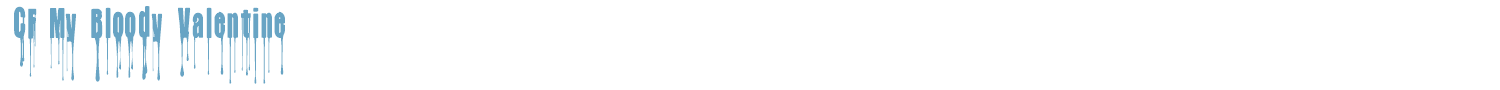 sample CF My Bloody Valentine font