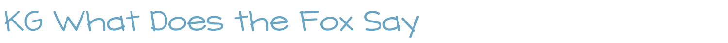 sample KG What Does the Fox Say font