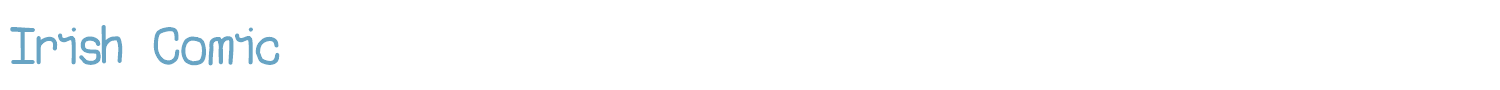 sample Irish Comic font