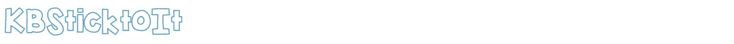 sample KBSticktoIt font