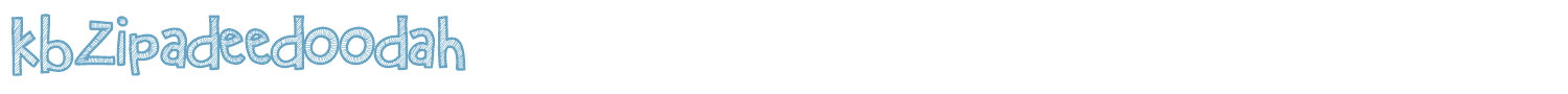 sample KBZipaDeeDooDah font