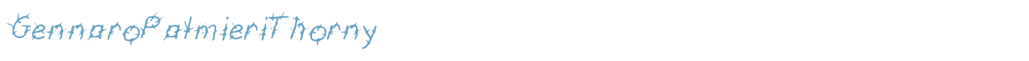 sample GennaroPalmieriThorny font