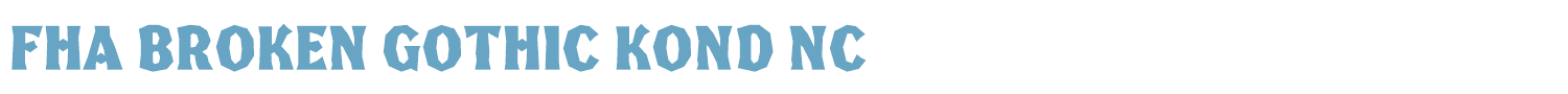 sample Broken Gothic NC font