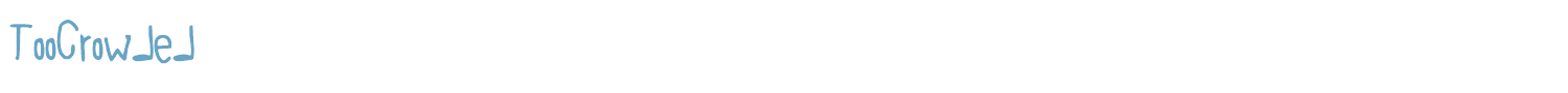 sample TooCrowded font