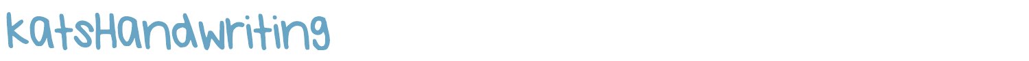 sample KatsHandwriting font