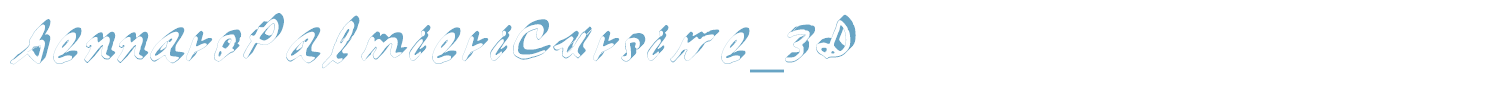 sample GennaroPalmieriCursive_3D font