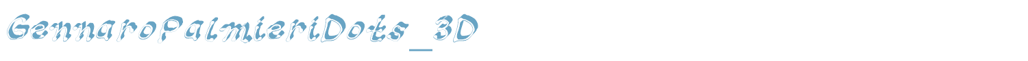 sample GennaroPalmieriDots_3D font