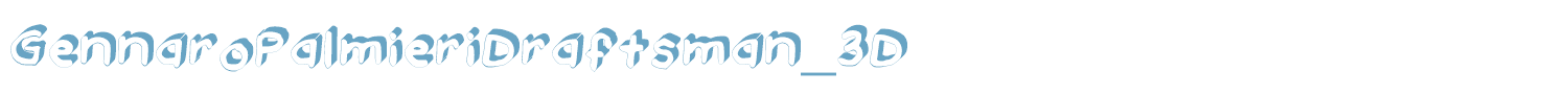 sample GennaroPalmieriDraftsman_3D font
