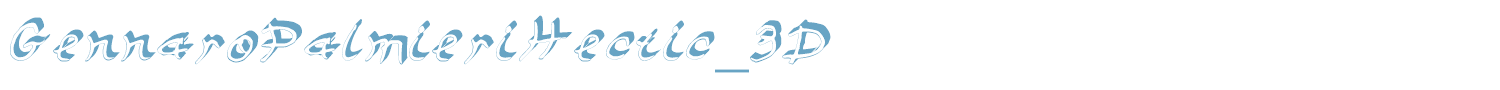 sample GennaroPalmieriHectic_3D font