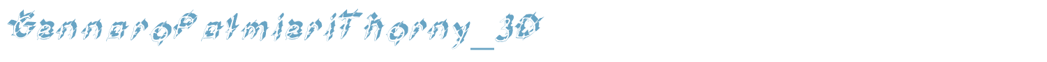 sample GennaroPalmieriThorny_3D font