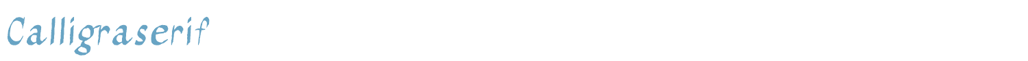 sample Calligraserif font