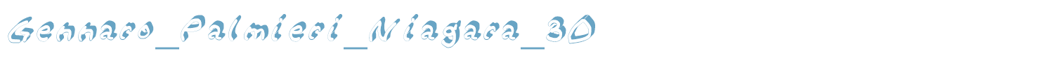 sample Gennaro_Palmieri_Niagara_3D font