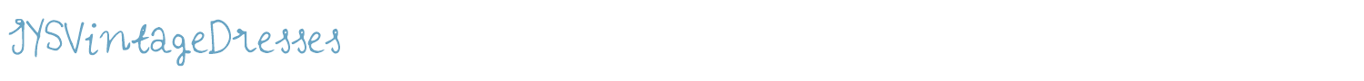 sample IYSVintageDresses font
