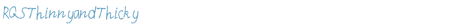 sample RQSThinnyandThicky font