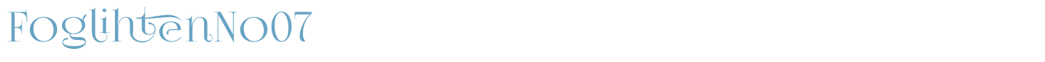sample FoglihtenNo07 font