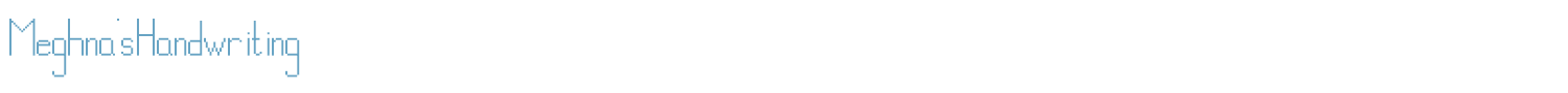 sample Meghna's Handwriting font