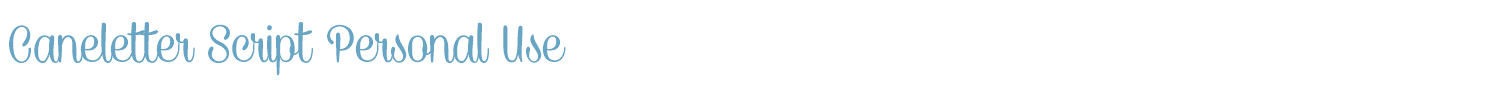 sample Caneletter Script Personal Use font