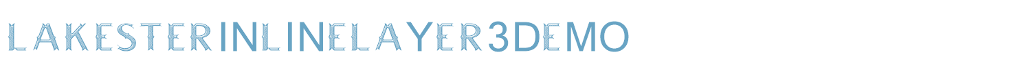 sample LAKESTERINLINELAYER3DEMO font