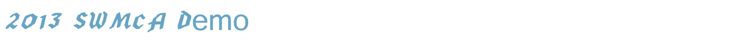 sample 2013 SWMCA Demo font