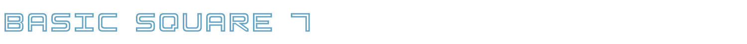 sample Basic Square 7 font