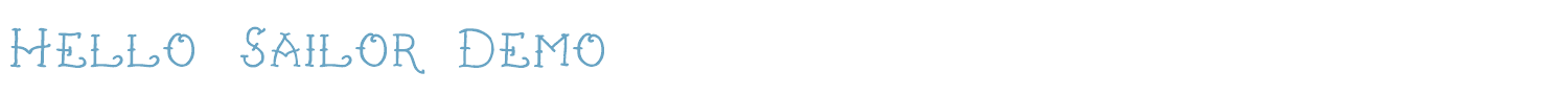 sample Hello Sailor font