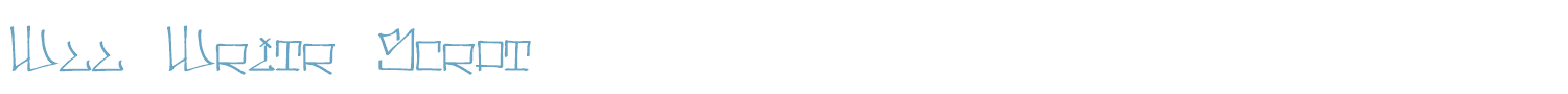 sample Wll Writr Scrpt font