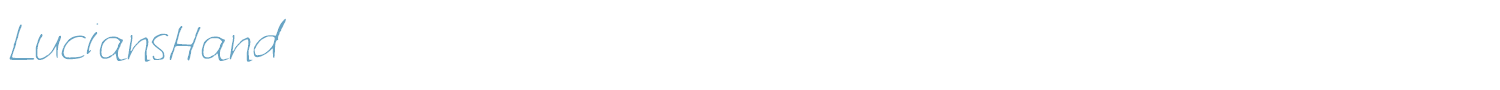 sample LuciansHand font