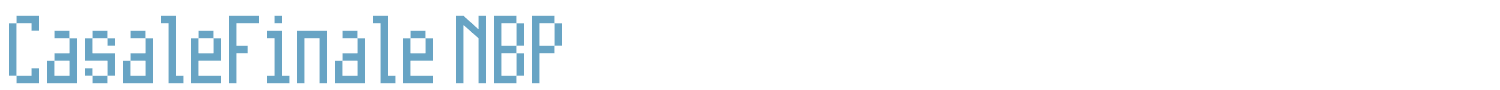 sample CasaleFinale NBP font