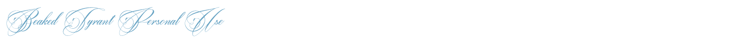 sample Beaked Tyrant Personal Use font