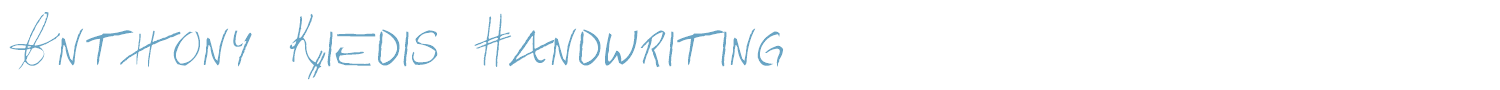 sample Anthony Kiedis Handwriting font