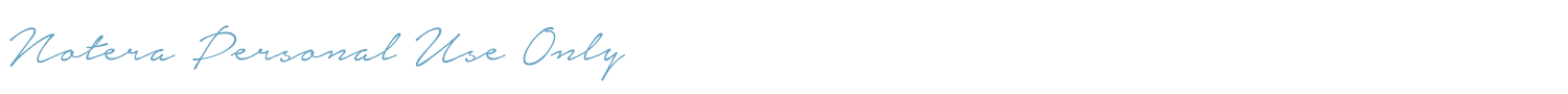 sample Notera Personal Use Only font