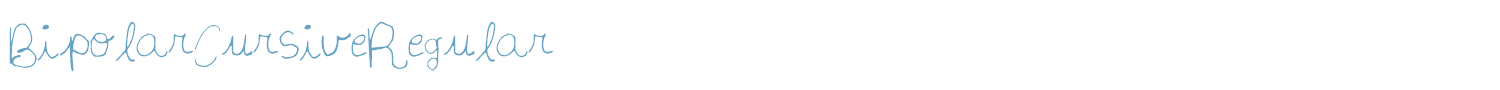 sample BipolarCursiveRegular font