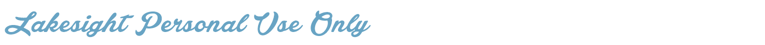 sample Lakesight Personal Use Only font