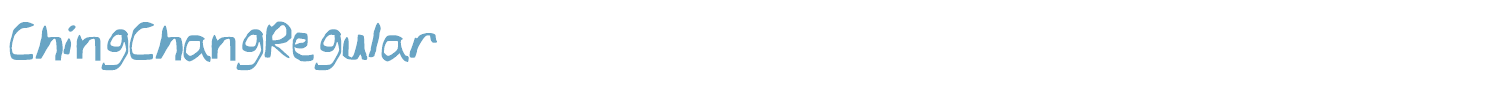 sample ChingChangRegular font