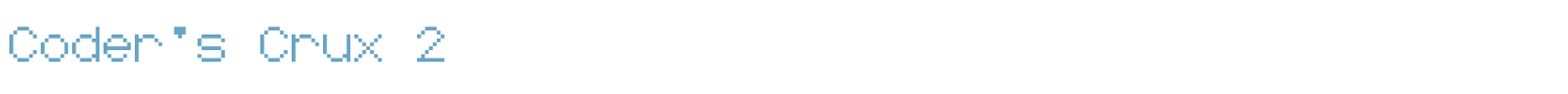 sample Coder's Crux 2 font